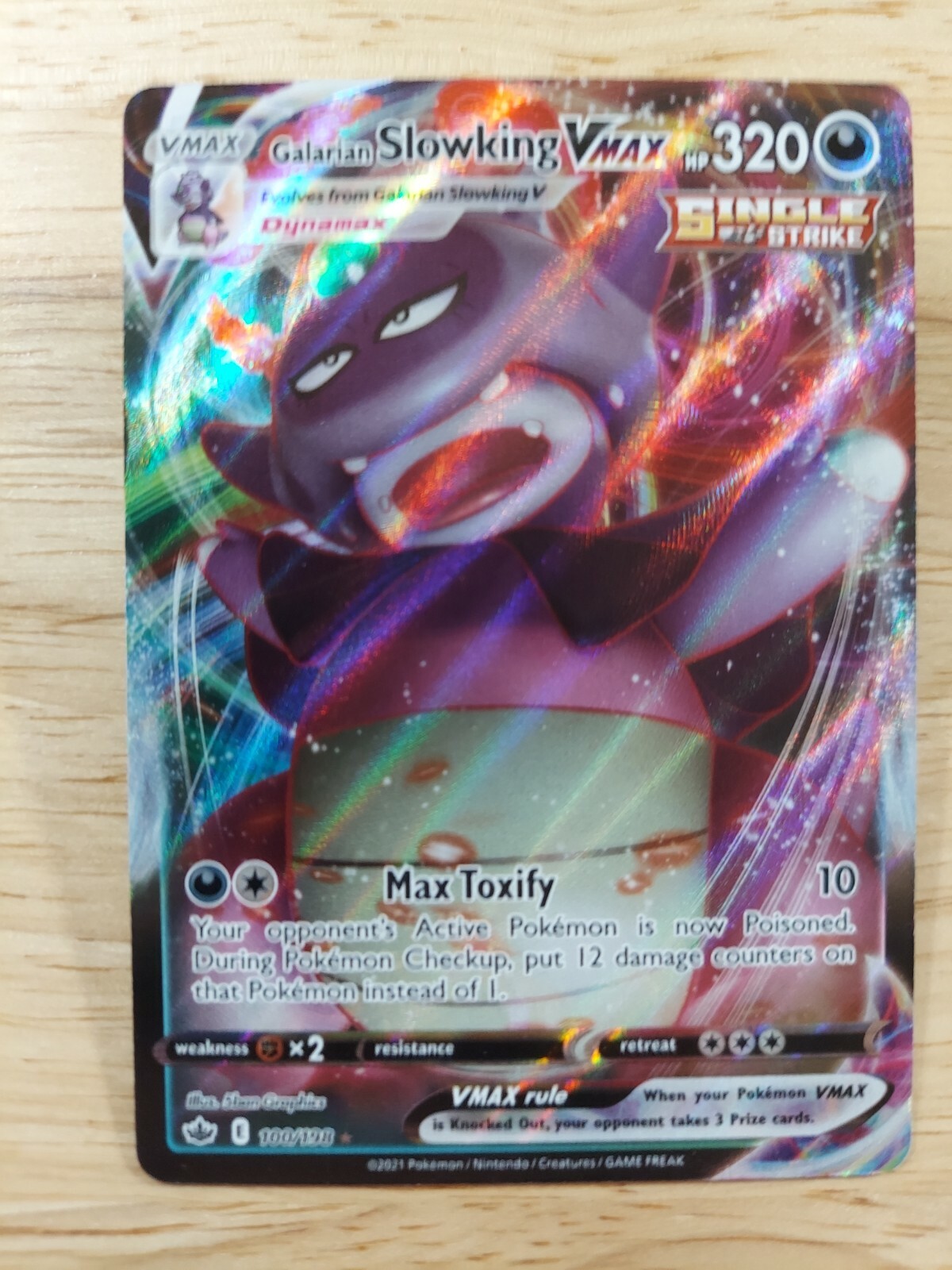 Galarian Slowking Vmax 100/198 Chilling Reign NM Full Art Ultra Rare Pokemon