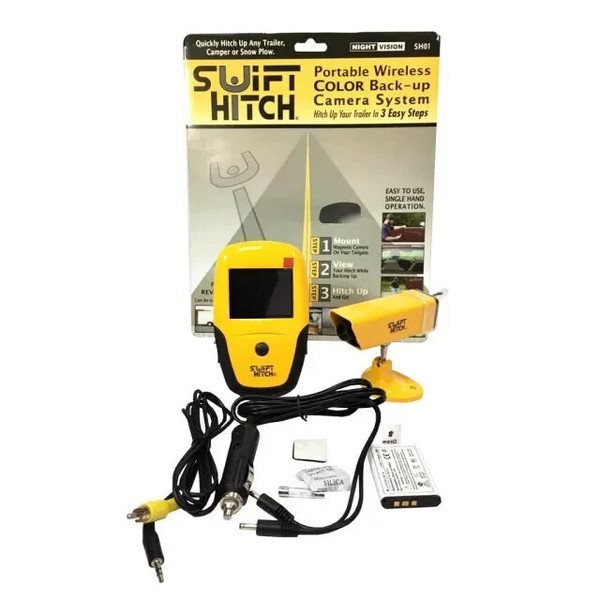 NUEVO Sistema de cámara de respaldo inalámbrico portátil Swift Hitch SH01 con visión nocturna