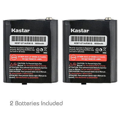 Kastar 2x 3.6V 1650mAh 53615 NiMH Battery For Motorola Radio KEBT-071-A HKNN4002