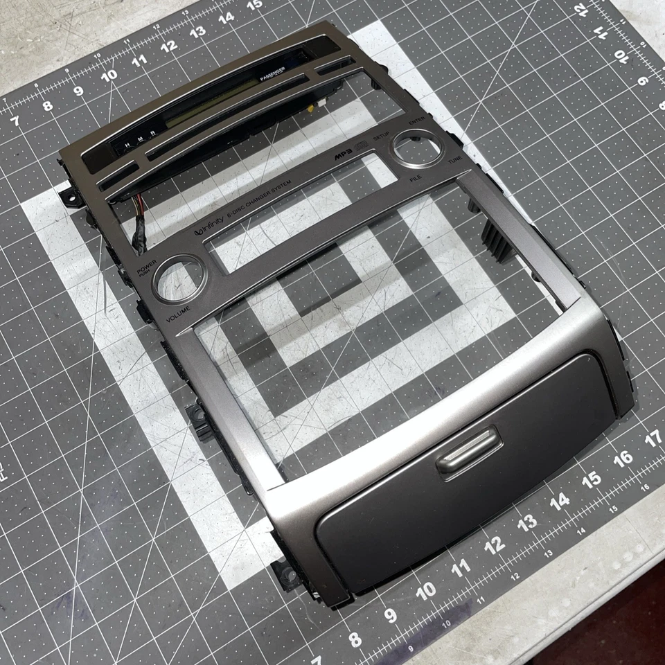 Hyundai Veracruz 2007 2012 tablero bisel central moldura 94510-3J100 fabricante de equipos originales con reloj plateado Foto 2 de 4