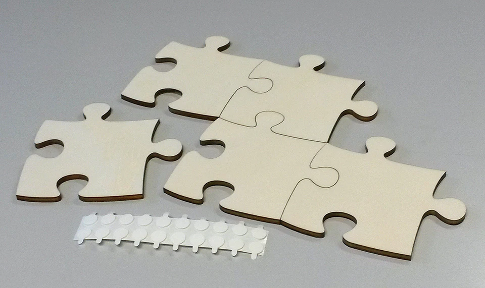 Blanko Puzzle unendlich, Größe M, Set 20 Teile, Puzzleteile aus Holz, Bemalen - Bild 2 von 2