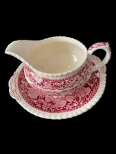 Mason's Vista Gravy Boat with Base Plate