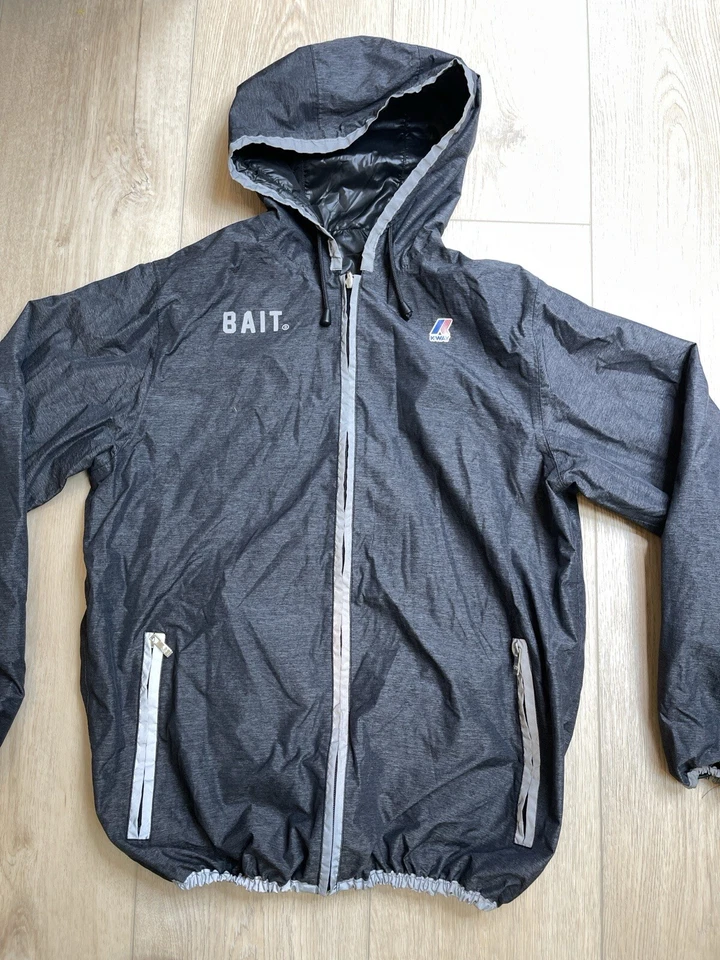 BAIT x K-WAY Collab Hombre’s L - Jacques Chaqueta de Lluvia Reflectante Reversible Embalable Foto 2 de 4