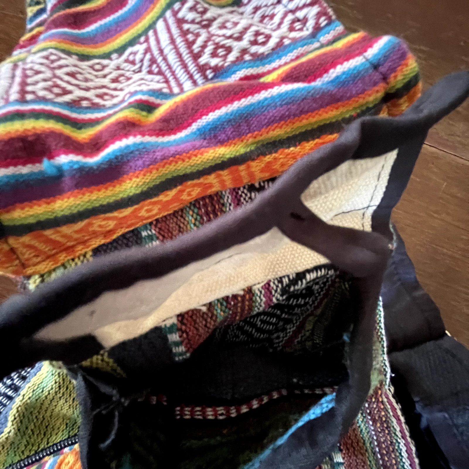 Collapsable Zip up Pouch Hemp Backpack - image 10