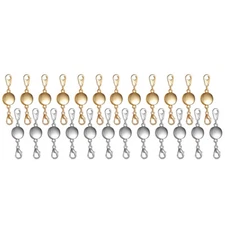 24 PCS Magnetic Lobster Clasps Jewelry Necklace Converter Extender Hook Closures