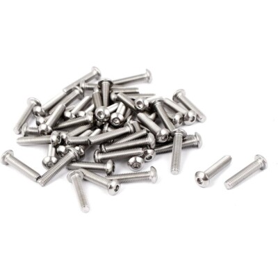 M2,5 x 12 mm Vollgewinde Zylinderschraube mit Innensechskant silberfarben 50 Stück