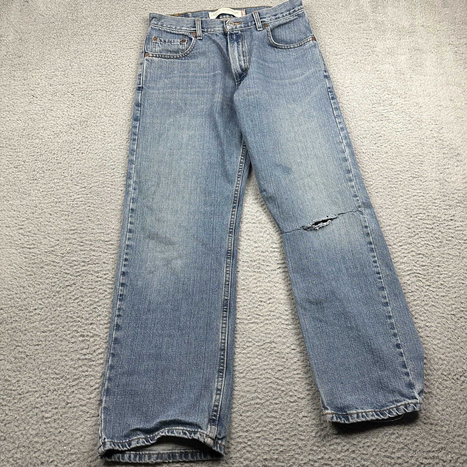 Vintage Levis Jeans Mens 30x30 569 Denim Whiskers… - image 1