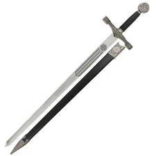 King Arthur Excalibur Longsword - Replica Medieval Knights Sword Silver