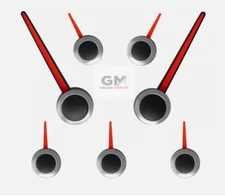 Custom Speedometer Gauge Needle Set Black Red Chrome for 2003-2013 GM Trucks SUV