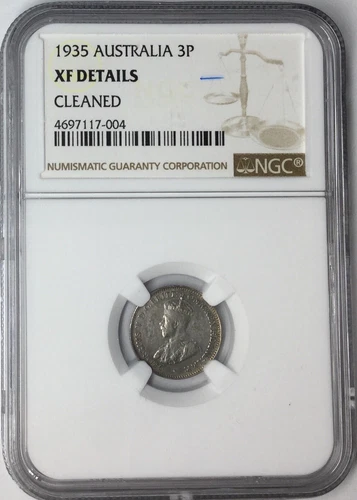 1935 3P Australia NGC XF Details #