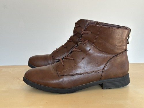 Style & Co Qwinn Brown Faux Leather Ankle Boots Women's Size 9 - Picture 2 of 9