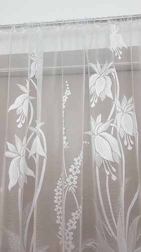 Jardiniere Jacquard Kitchen Net Curtain White Ready to Hang Ready Made - Picture 51 of 86