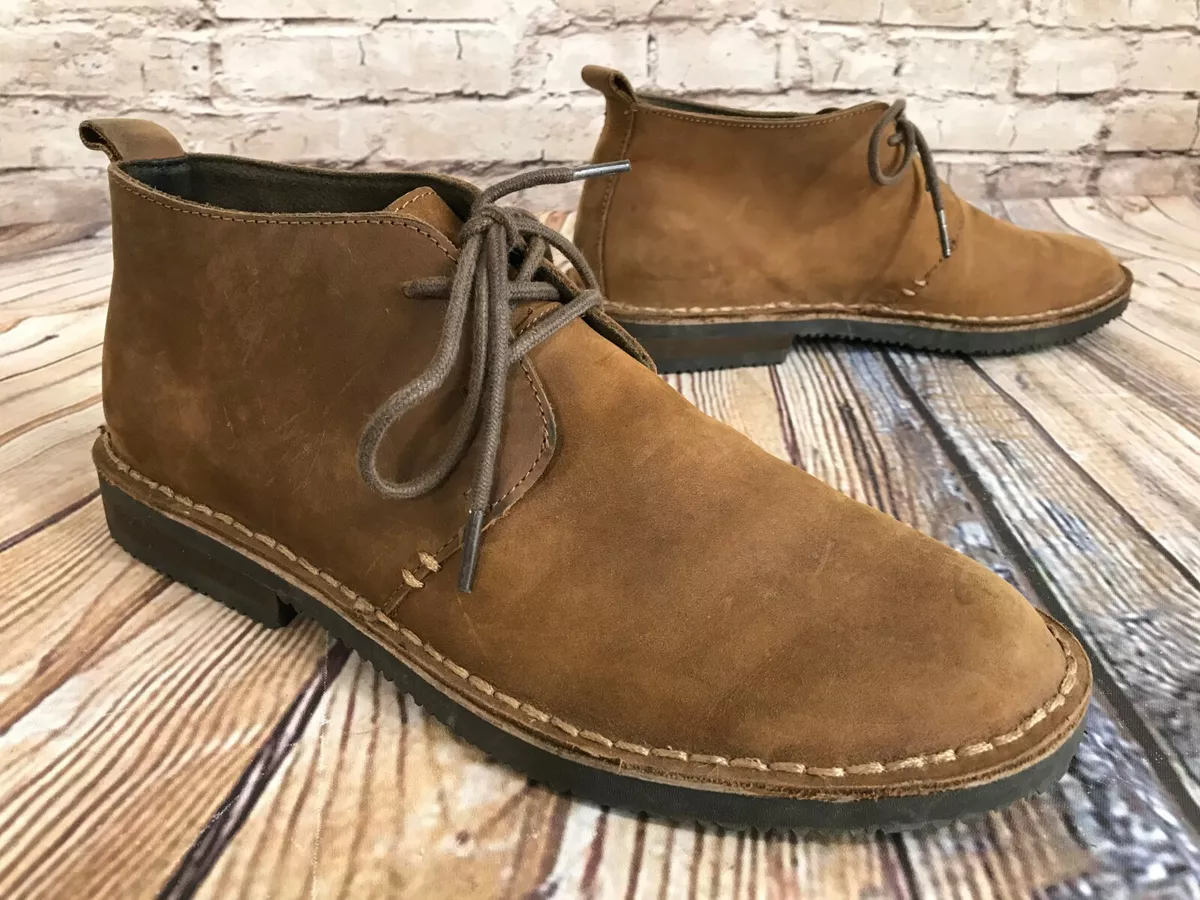 TARGET Chukka Ankle Boots Brown Leather Men s Size 8 M EUC eBay