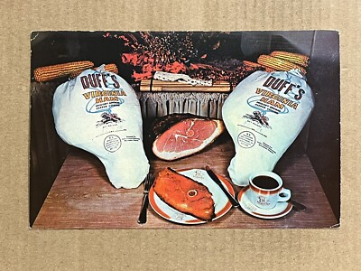 Postcard Winchester VA Duff's Famous Restaurant Virginia Hams Advertising