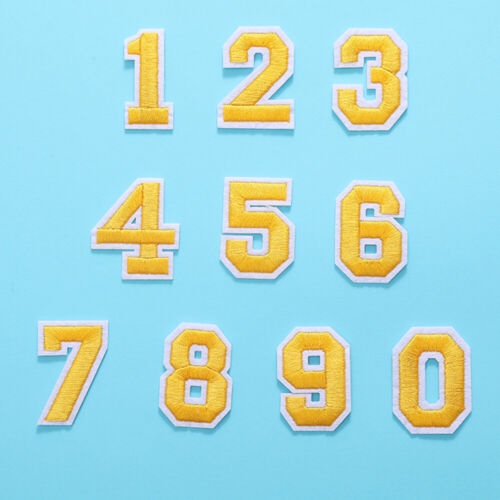 10pcs 0-9 Number Patch Patches College Iron Sew On Alphabet Embroidery Clothes│ - Picture 31 of 32