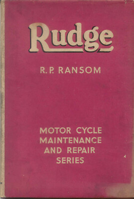 Rudge Ein praktischer Leitfaden für Modelle von 1934-48 Pearson Buch 