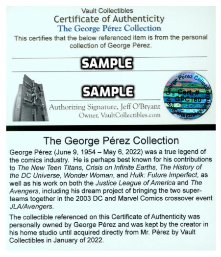 George Perez Collection From Home Studio ~  Two Man of Steel Bags / Superman