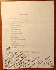 1988 Lamont Steptoe Signed & Inscribed Poetry ~ "There is a House"