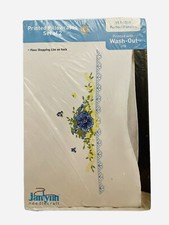 Janlynn Color With Stitches Stamped Pillowcases Perfect Pansies - Sealed