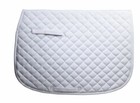 English Horse Saddle All Purpose White Quilted Cotton Adult Saddle Pad