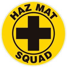 Haz Mat Squad Bumper Sticker Military Vinyl Soldier Decal 5"