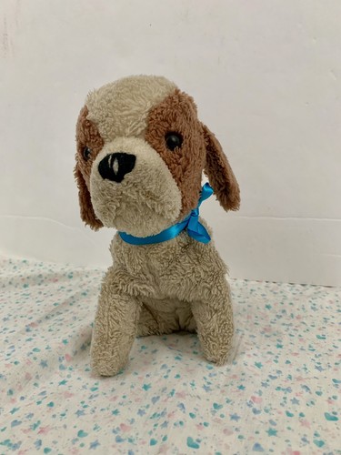 Vintage R Dakin Seated Puppy Dog Plush Stuffed Animal 9” 1977 Nutshells TLC - Picture 2 of 12