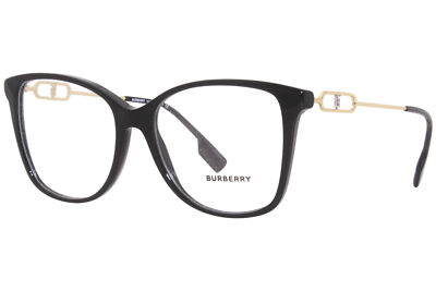 Burberry Carol BE2336 3001 Eyeglasses Women's Black Full Rim Square Shape  54-mm