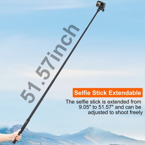 135cm Action Camera Selfie Stick Extension Pole for GoPro Hero 12 11 10 Insta360 - Picture 7 of 12