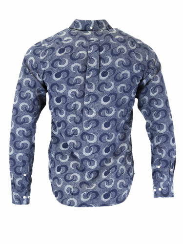GANT RUGGER Men's Indigo Sphere Hugger Button Down 348330 Size M $135 NWT - Picture 2 of 2