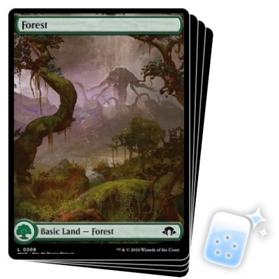 FOREST (308) (FULL ART) X4 Modern Horizons 3 Magic MTG MINT CARD