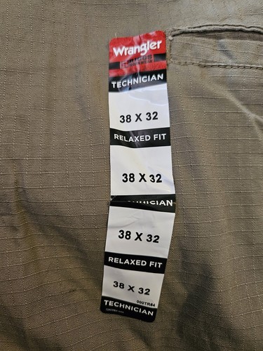 Wrangler Hose 38x32 Riggs Workwear Techniker Khaki Relaxed Fit Neu mit Etikett (38x31) - Bild 13 von 16