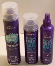 Aussie Instant Freeze 24-Hour Extreme Hold Hair Spray  10 oz  7 oz & MoRe LoT 3 