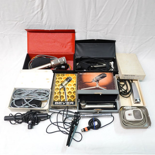Konvolut 11x Mikrofone Vintage u.a. Beyerdynamic Sennheiser Grundig Philips