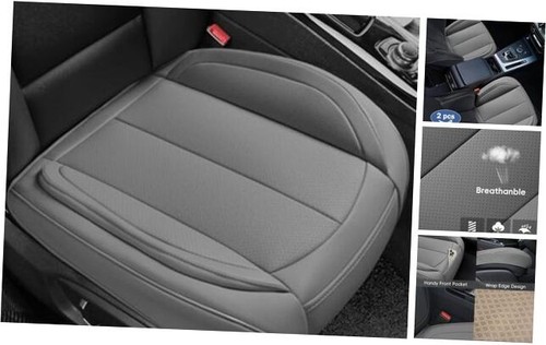 Luxury Leather Car Seat Covers Front Seat,2 Pcs Universal Bottom Seat Covers