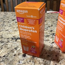 Amazon Children's Ibuprofen Oral 100 mg per 5 mL Pain Fever Reliever