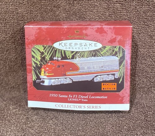 New Old Stock Lionel Hallmark Keepsake 1950 Ornament Santa Fe F3 Locomotive