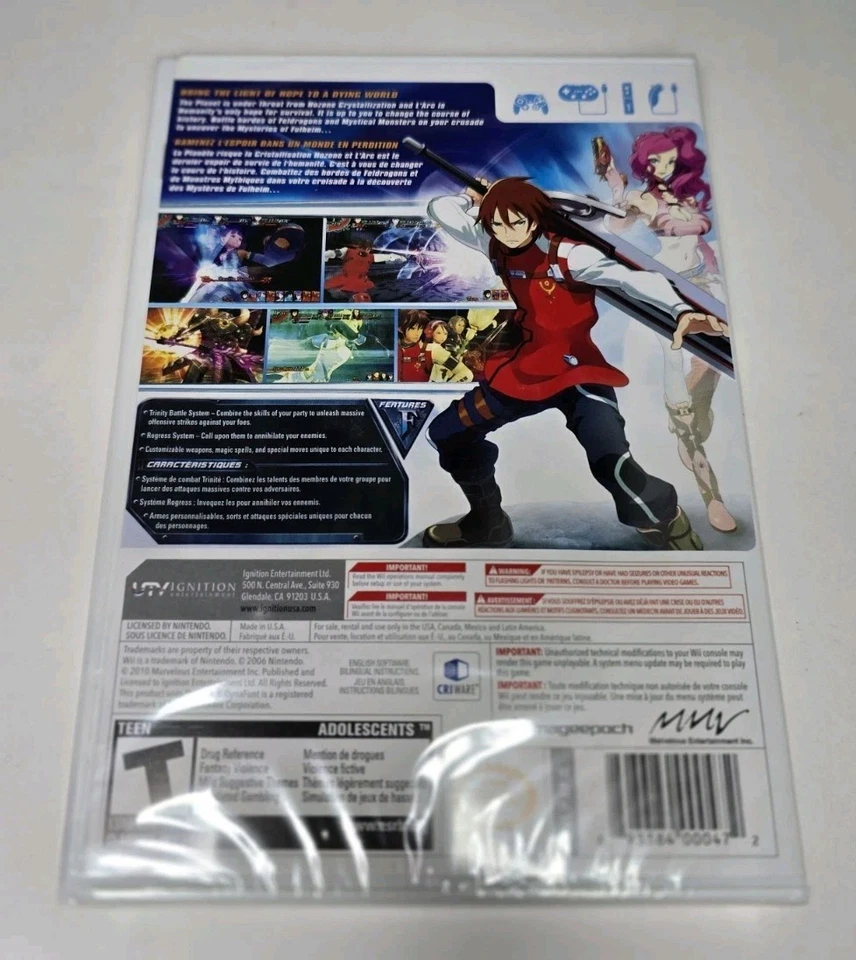 Arc Rise Fantasia First Print w/Film Cell (Nintendo Wii) NEW SEALED  - Image 2 of 4