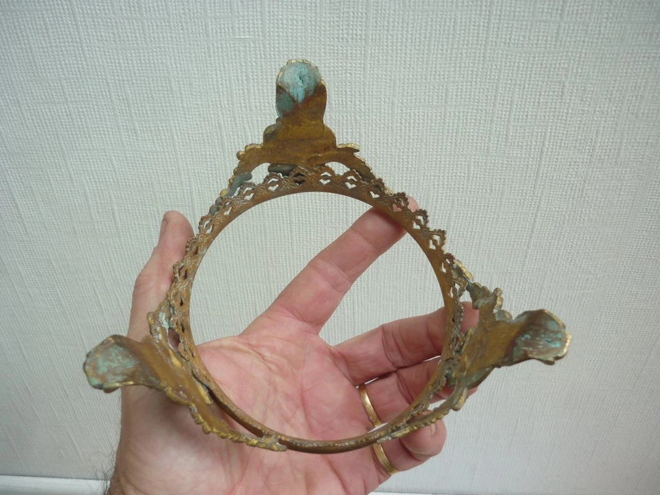 Ancien support ,pied tripode ,socle, base en bronze pour vase Chinois, coupe . - Photo 3/4