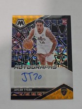 2024-25 Panini Mosaic Black Gold Prizm Auto Jaylon Tyson 5/8 Cleveland Cavaliers