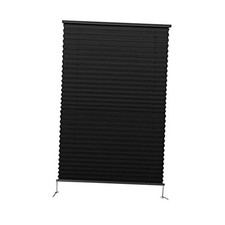 RV Pleated Shades, 26" W x 38" L Black Window Blinds for Camper, 26"W x 38"H
