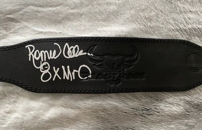 RONNIE COLEMAN Signed Autographed Bodybuilding Belt - MR OLYMPIA - PROOF #2