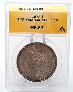 1878 Morgan Silver Dollar $1 ANACS MS63 Lot.H41