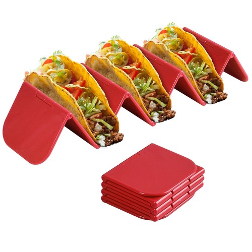 Foldable Taco Holders, for Soft & Hard Taco Shells, Taco Stand Holds up to 3 ...