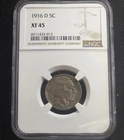 1916-D Buffalo Nickel 5C NGC XF45 Ready to ship box105