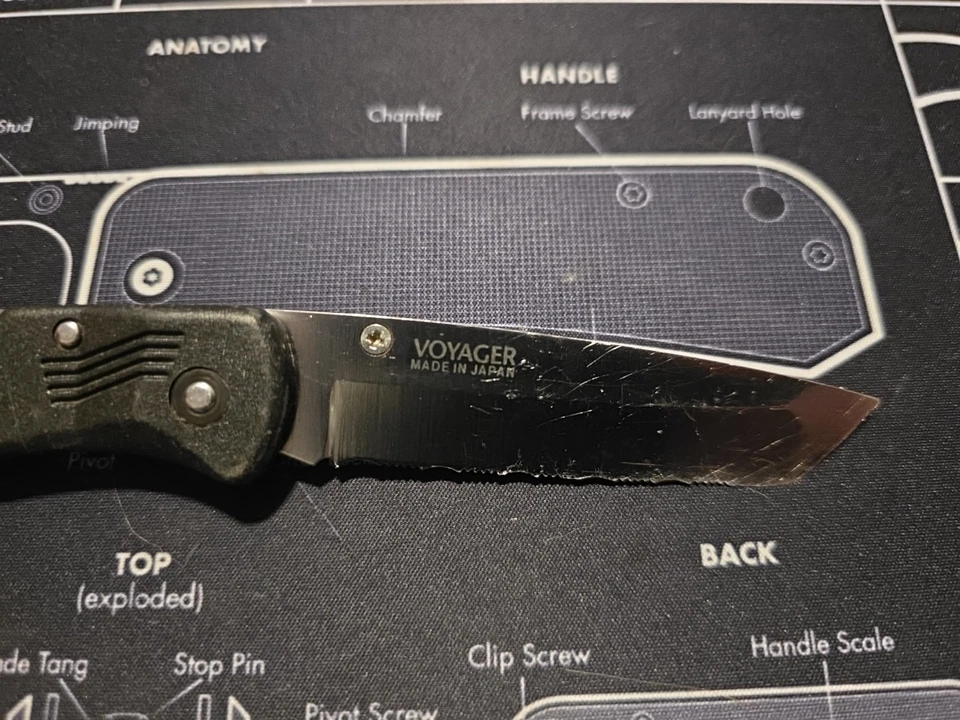 Cold Steel Voyager Completo Serrado Tanto Pequeño Original Japón De Colección TriLock Foto 3 de 4