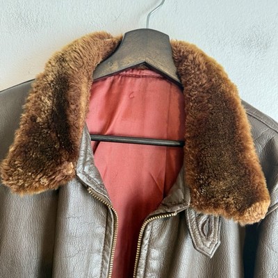 40's US NAVY M-422A サイズ44 ボロ Original WWII US Navy M-422a Leather Flight Jacket X-Large Size 44