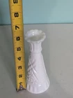Vintage Anchor Hocking “Stars And Bars” Milk Glass Bud Vase 6" White