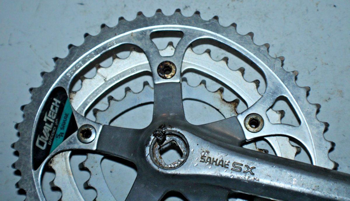 Sakae SX Triple Crankset Silver 175mm 48/38/28T JIS BCD104/74