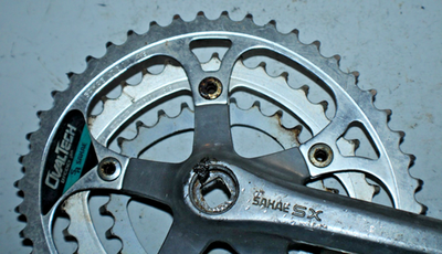 Sakae SX Triple Crankset Silver 175mm 48/38/28T JIS BCD104/74