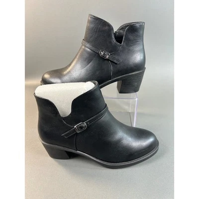 Easy Street Negro Comfort Wave Botines Hebilla Tacón Bloque Mujer 6.5W - Imagen 1 de 4